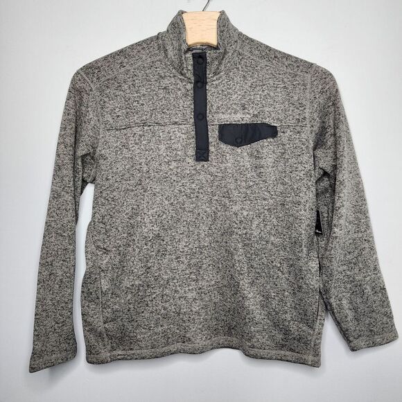 Eddie Bauer MR Convector 2.0 Mens Size‎ XL Fleece Snap Mock Neck Pullover Gray - Picture 2 of 10